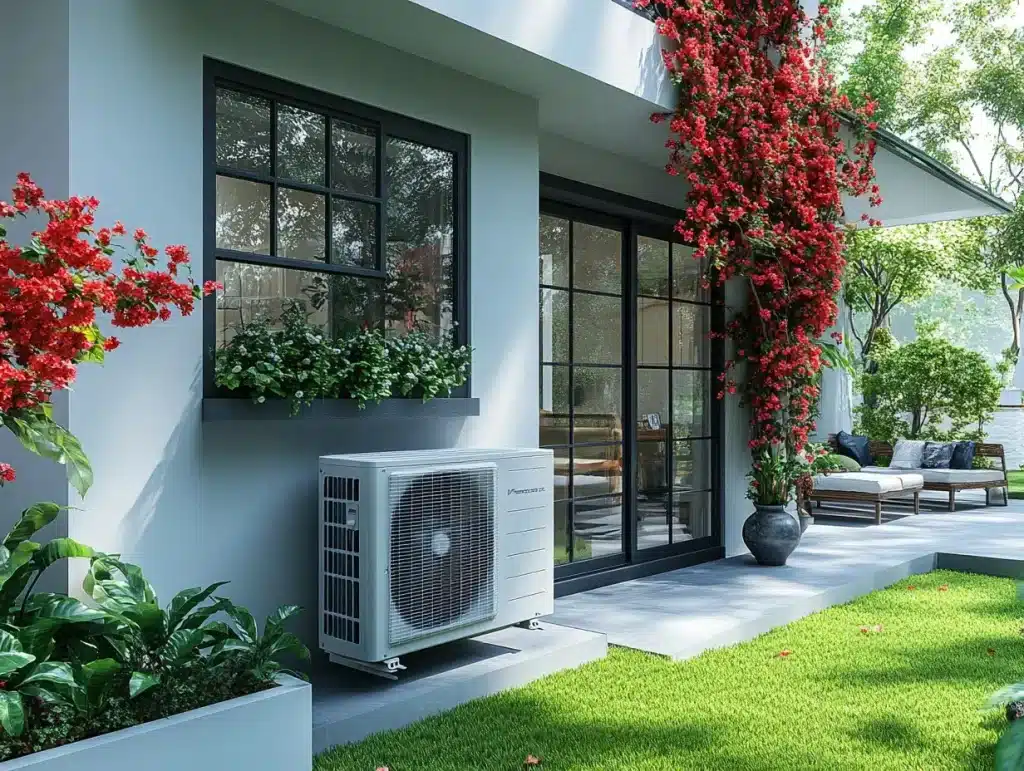 Photo d'une climatisation à Alès installée par ADN dans une belle maison moderne